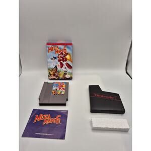 Mega Man 6 (Nintendo NES, 1994) Authentic Cartridge, Manual, Repro Box Tested
